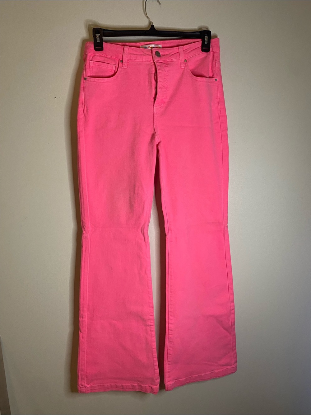 Women's Tall High-Rise Pink Flare Jeans